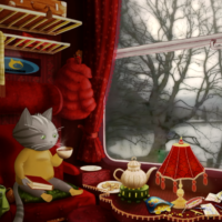 Dragon’s Cat on a romantic train trip (Animation)
